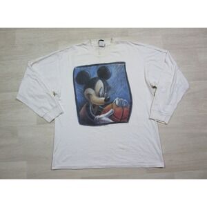 Vintage Disney Mickey Mouse Basketball Long Sleeve T Shirt Men's Size (XL) 90s